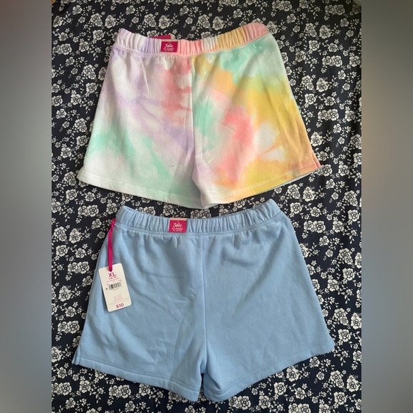 Justice Tie-Dye and Blue Kids Shorts - Picture 3 of 14